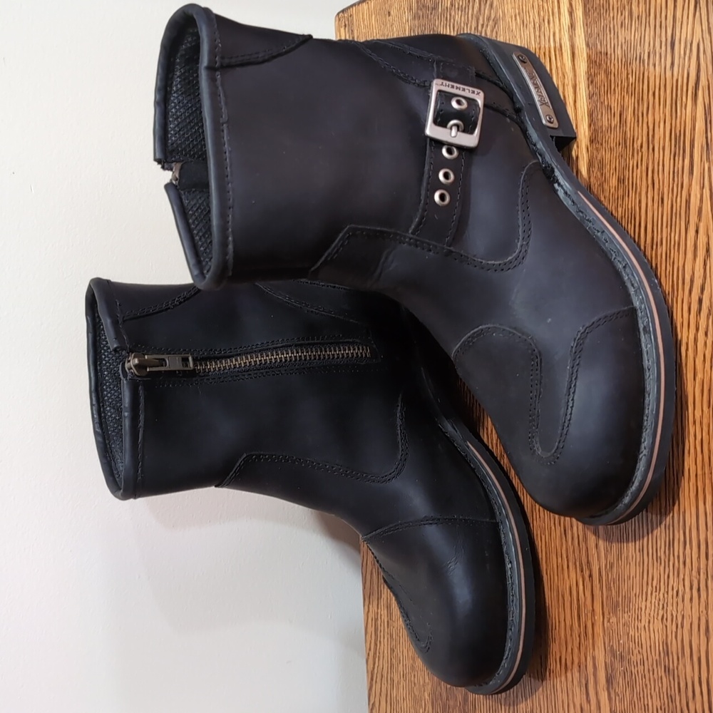 XElement Mens Black Leather Ankle Boots Size 10.5 - Picture 2 of 12